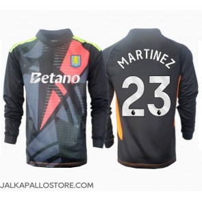 Aston Villa Emiliano Martinez #23 Maalivahti Vieraspaita 2024-25 Pitkähihainen